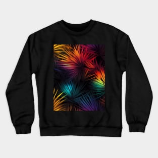 Rainbow Palm Leaves Crewneck Sweatshirt